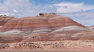 Bentonite Hills on the way to the MDRS